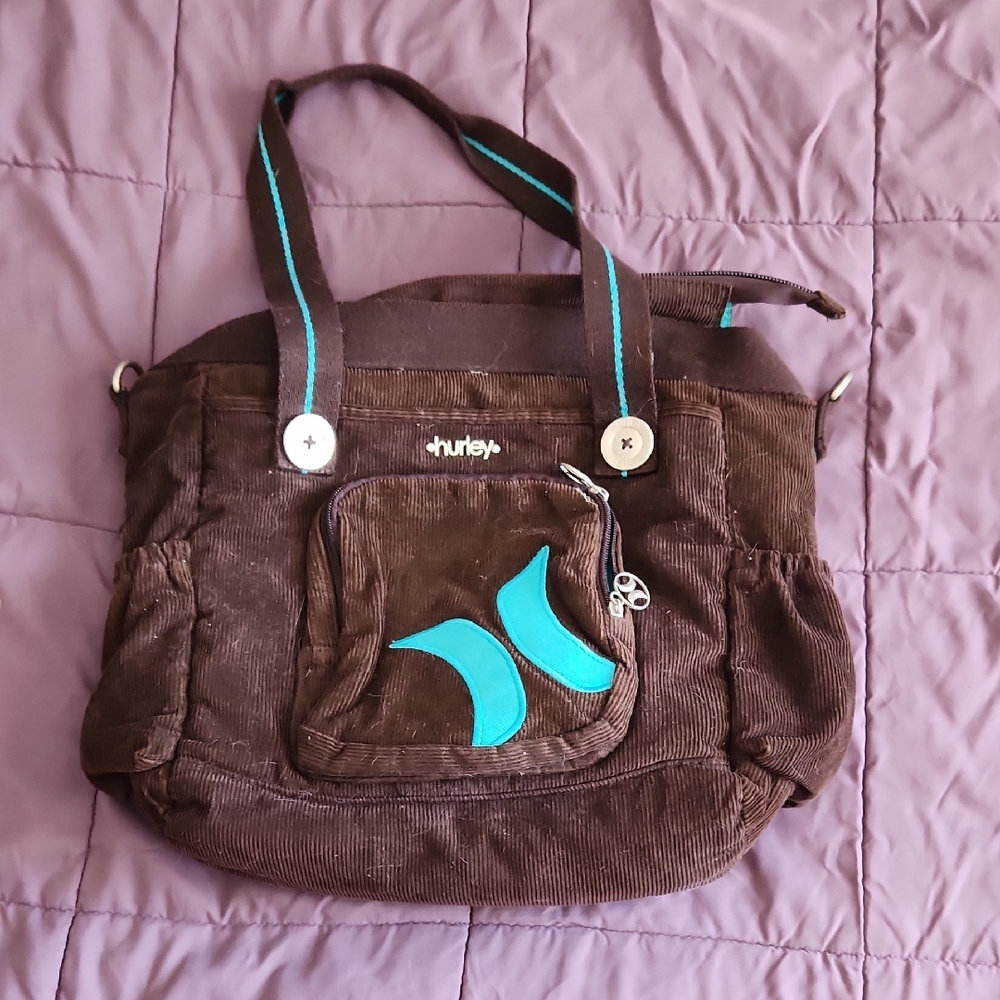 Hurley Brown and Teal Women's Bag